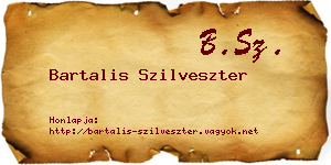 Bartalis Szilveszter névjegykártya